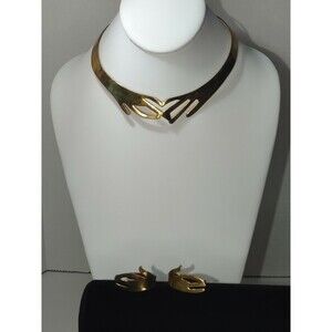 Artisan Bronze Vintage Choker And Earring Set
